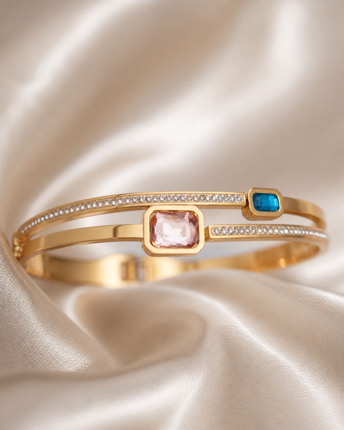 LYXORA cubic zirconia gold plated bracelet